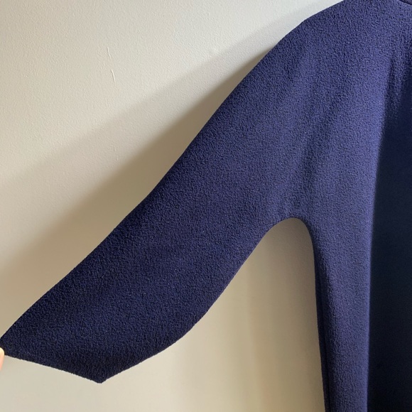 Zara Black and Navy Shift dress Ballon sleeve - Picture 4 of 11